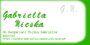 gabriella micska business card